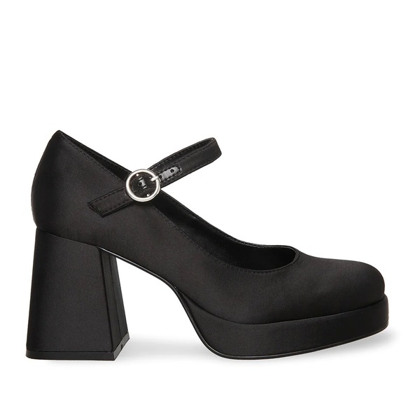 Steve Madden Shoes - Steve Madden Mingle Satin Mary Jane Chunky Platform Heels